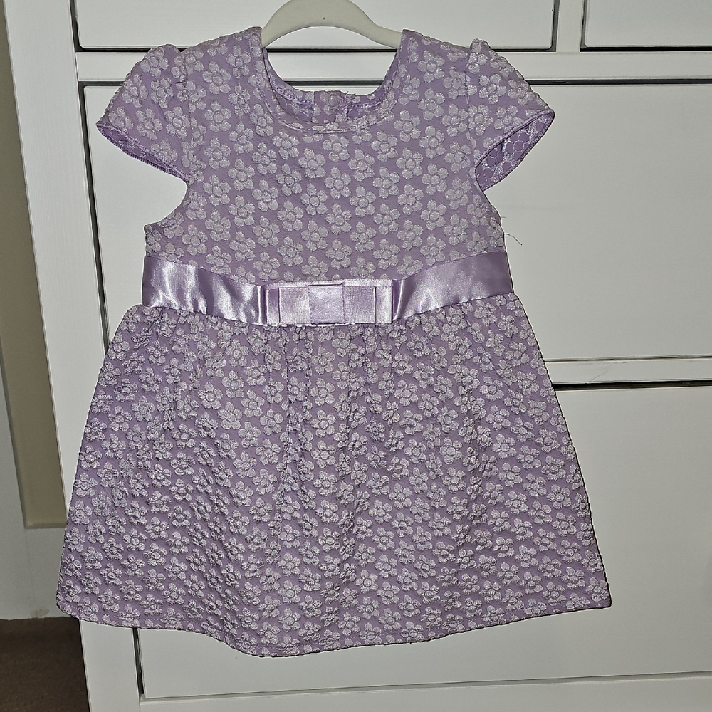 Purple Floral Kids Dress